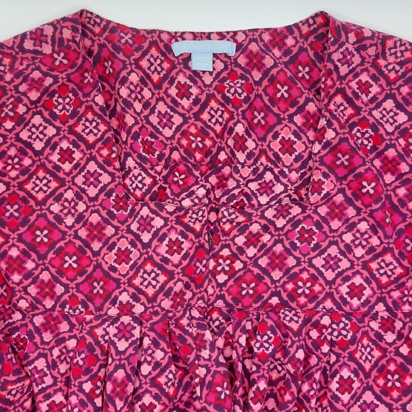 Only Necessities Patio Lounge House Dress Women's 3X (30/32) Caftan 1/4 Zip - Picture 1 of 10